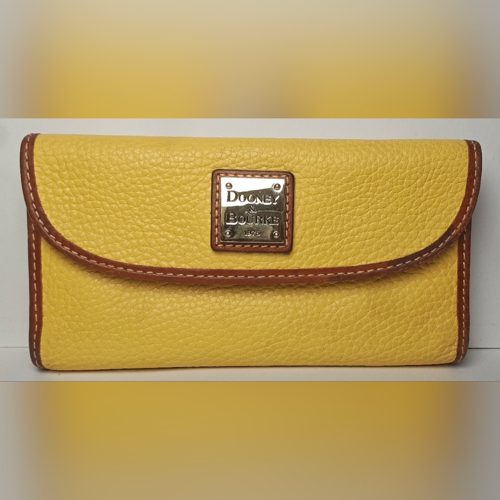 (SOLD) Dooney & Bourke Yellow Leather Wallet